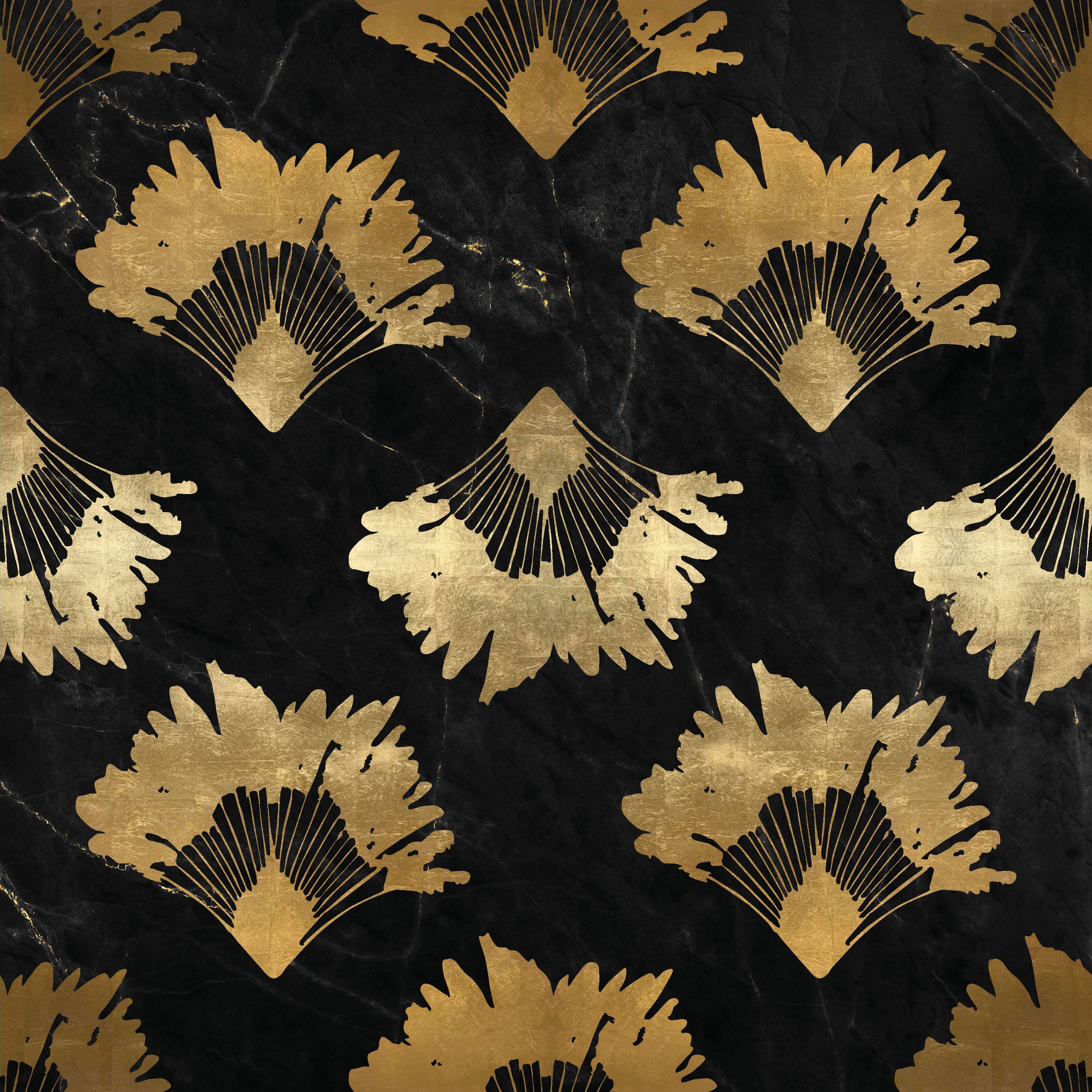 Travellers Palm in Black Glass Trivet