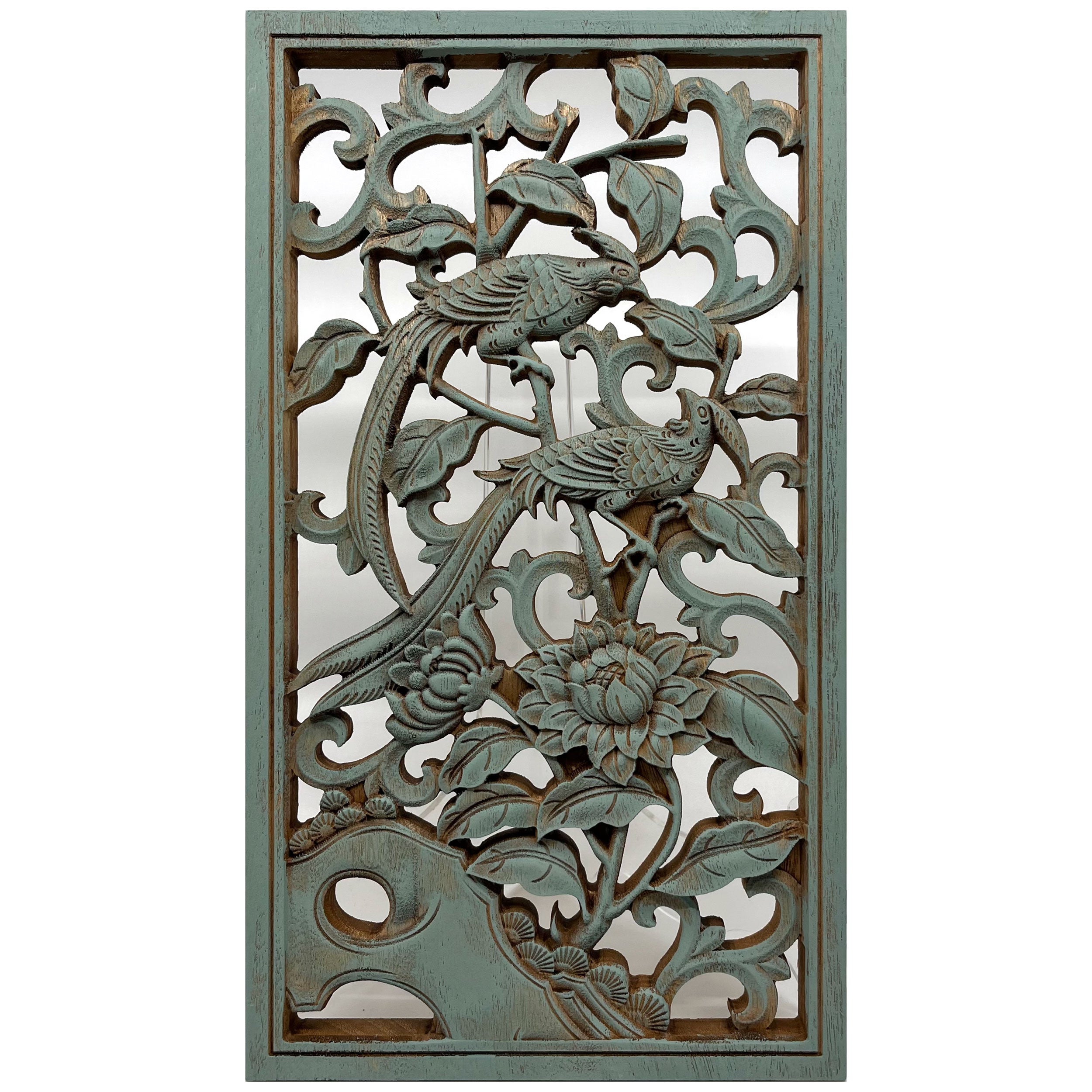 Chrysanthemums Wooden Carving