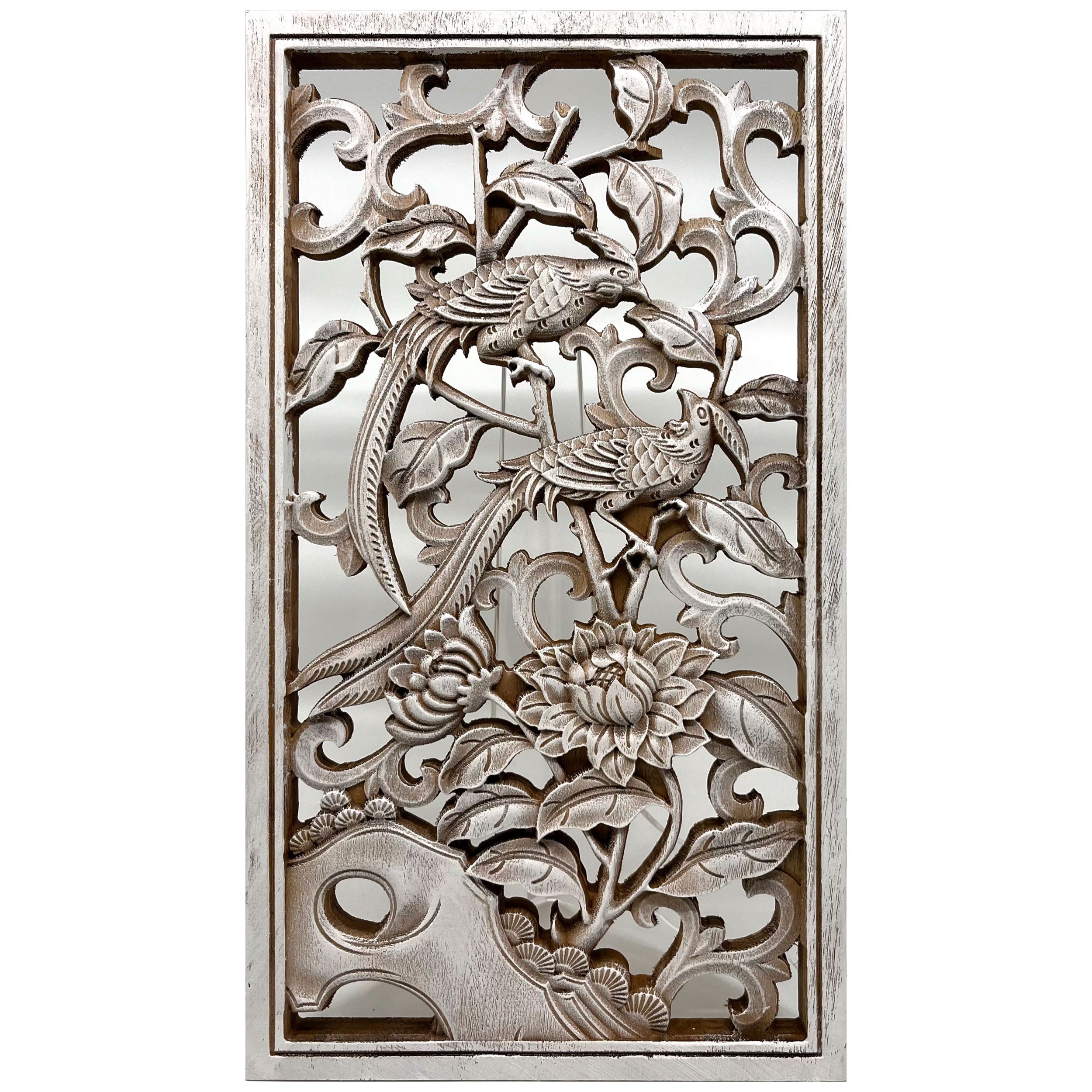 Chrysanthemums Wooden Carving