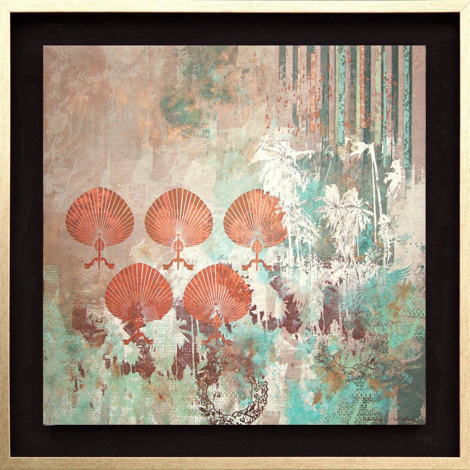 Golden Age of Travel Canvas Print (74x74 cm)