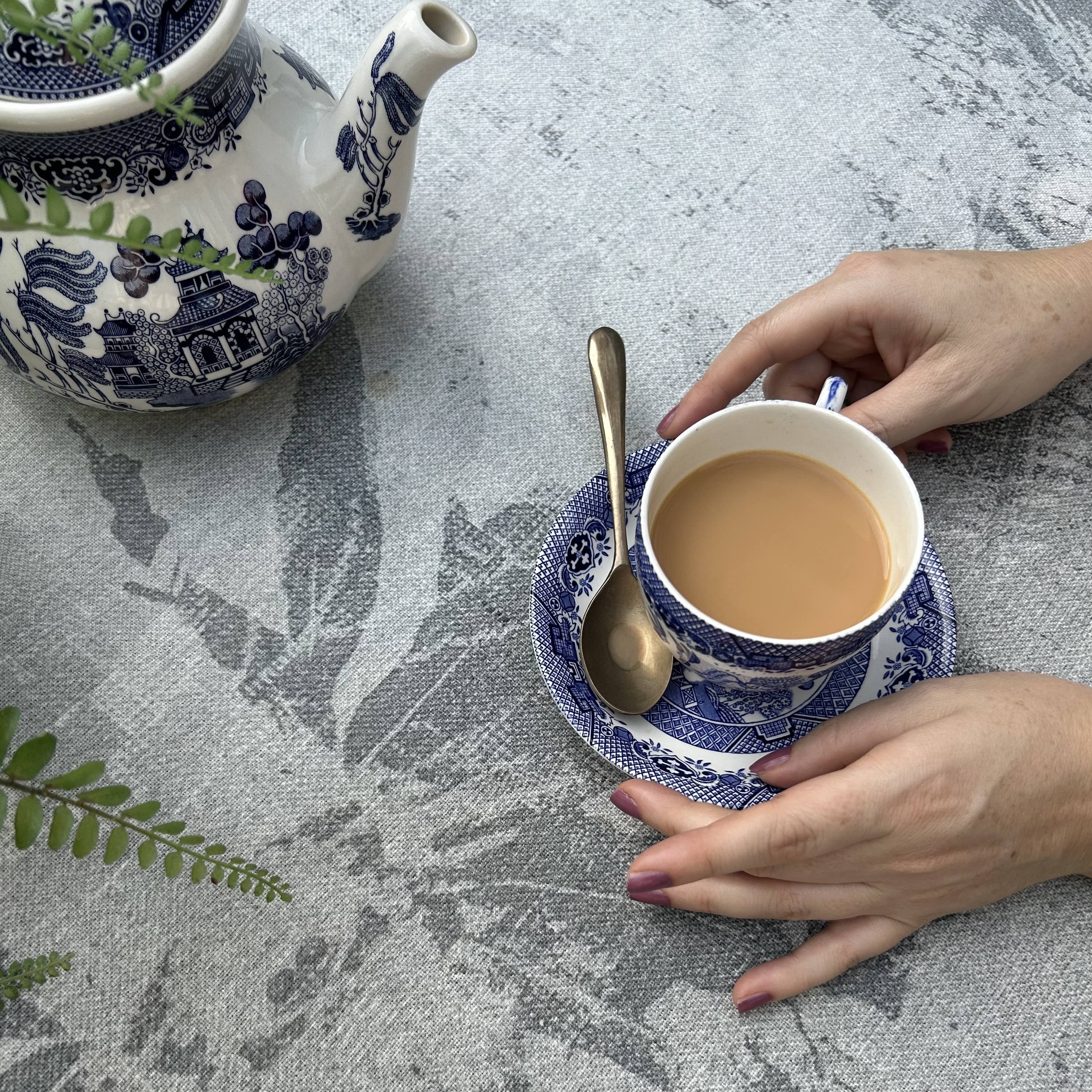 Indigo Fern Table Cloth