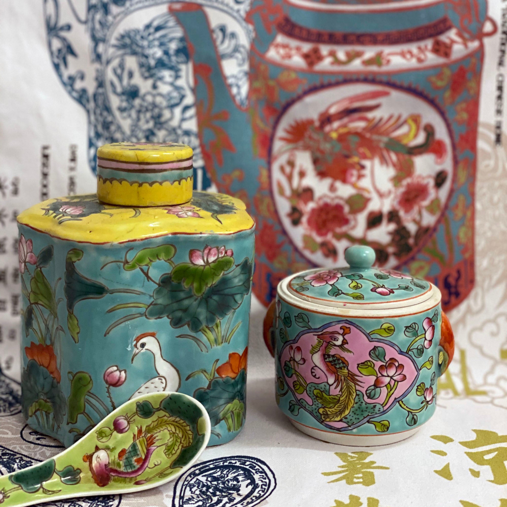 Peranakan Teapot Tea Towel