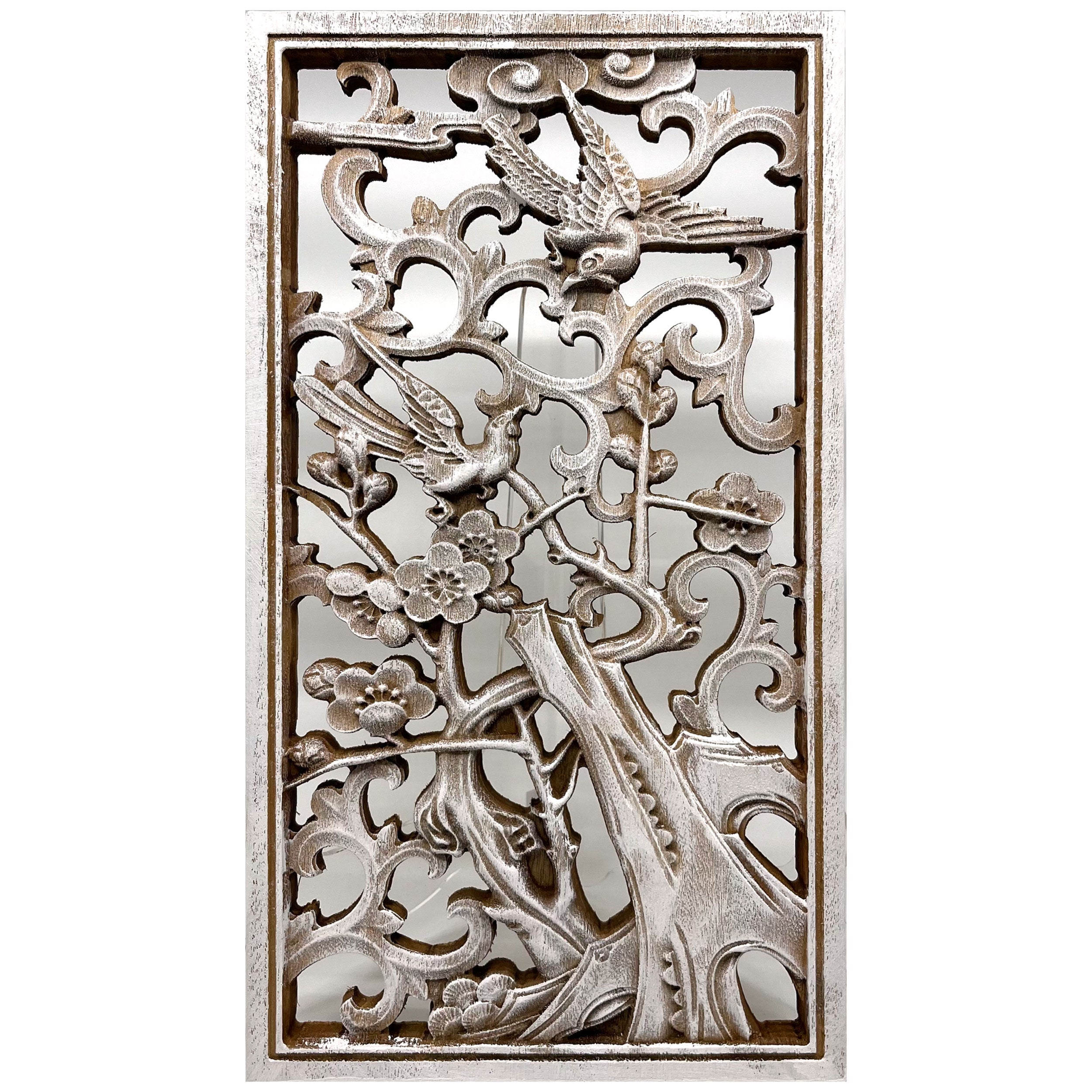 Plum Blossoms Wooden Carving