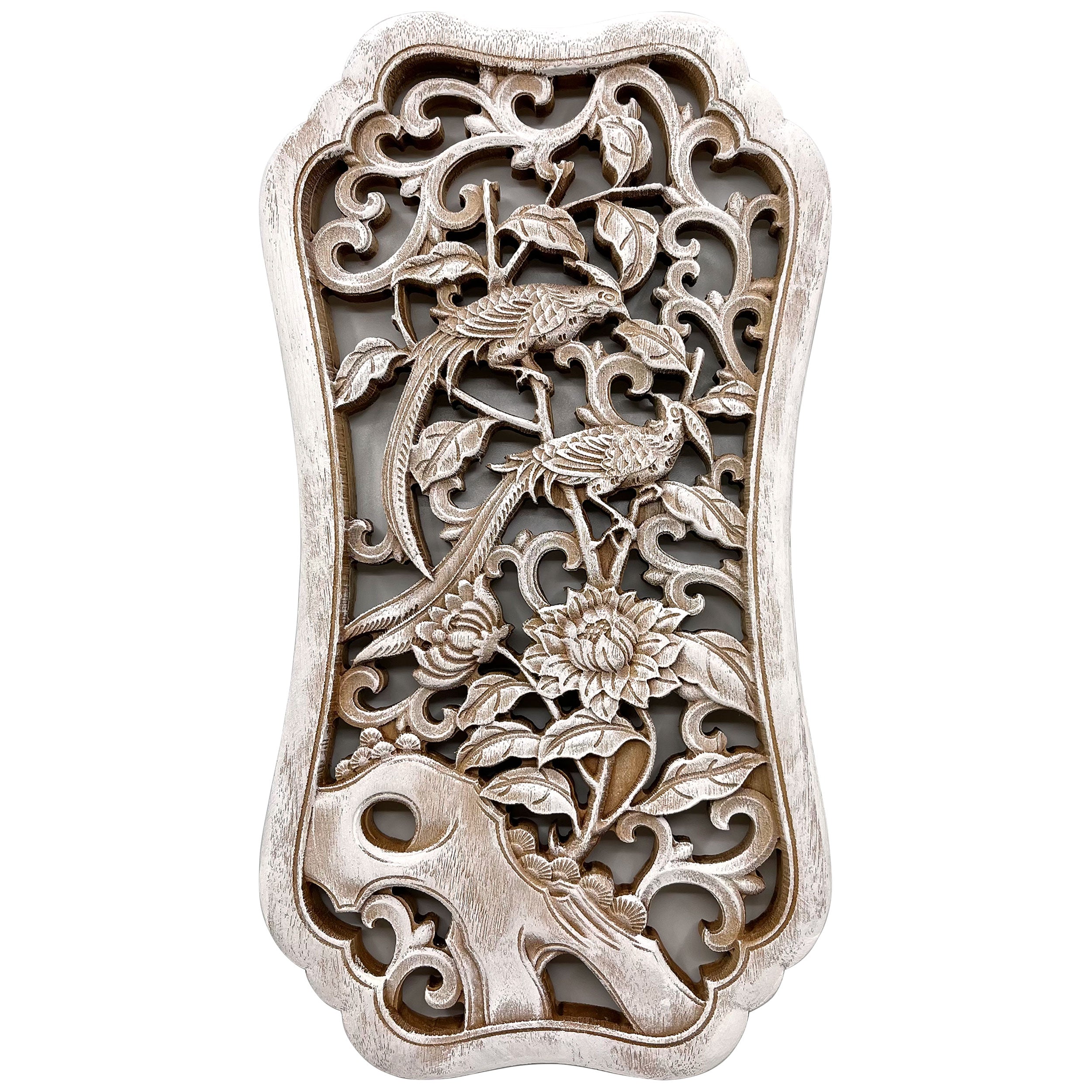 Chrysanthemums Wooden Carving
