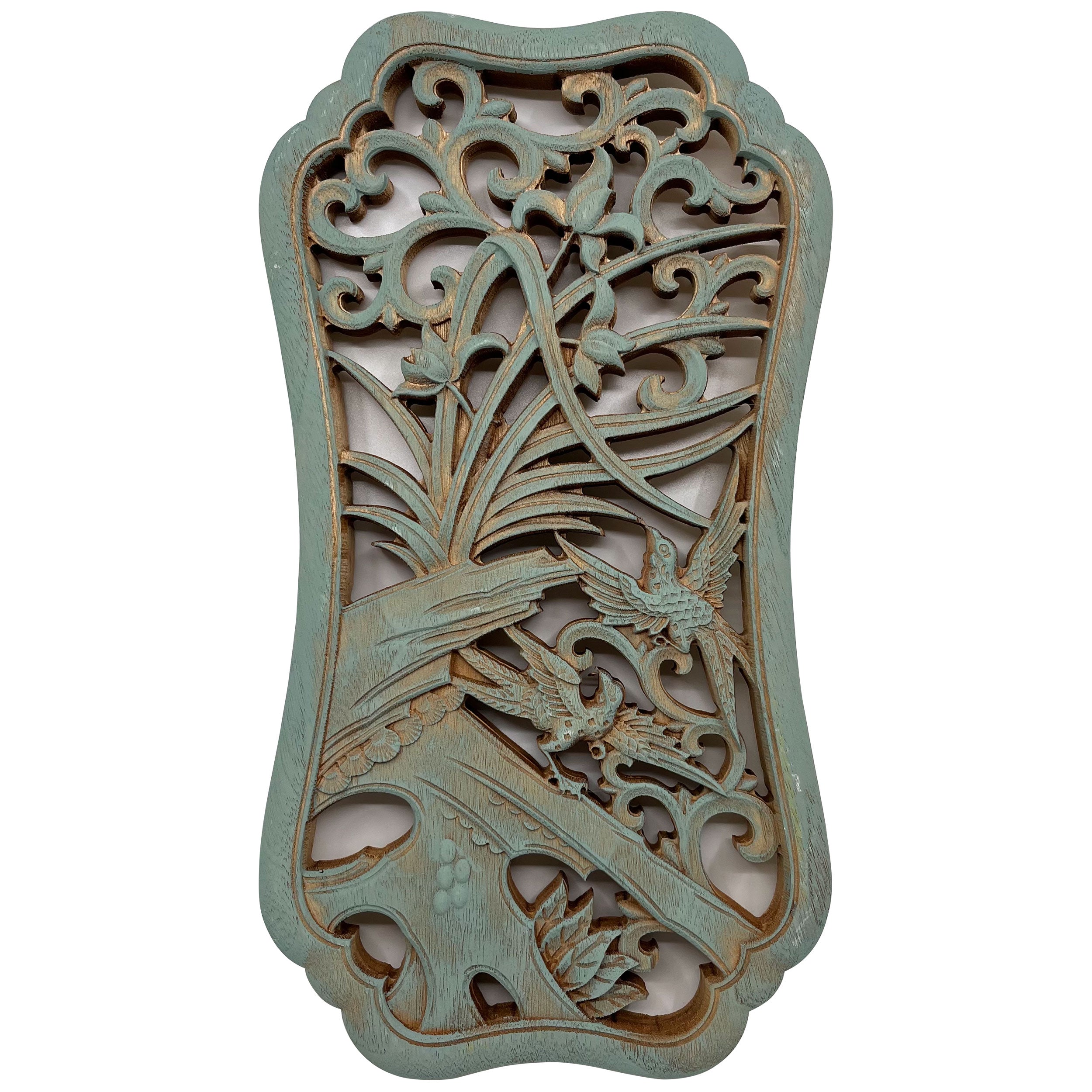 Orchids Wooden Carving