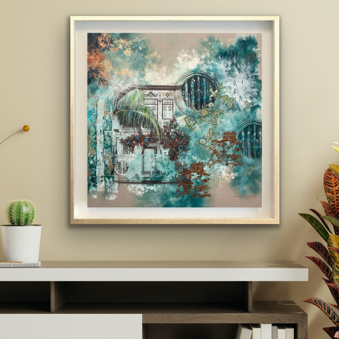 Bamboo Breeze Canvas Print (74x74 cm)