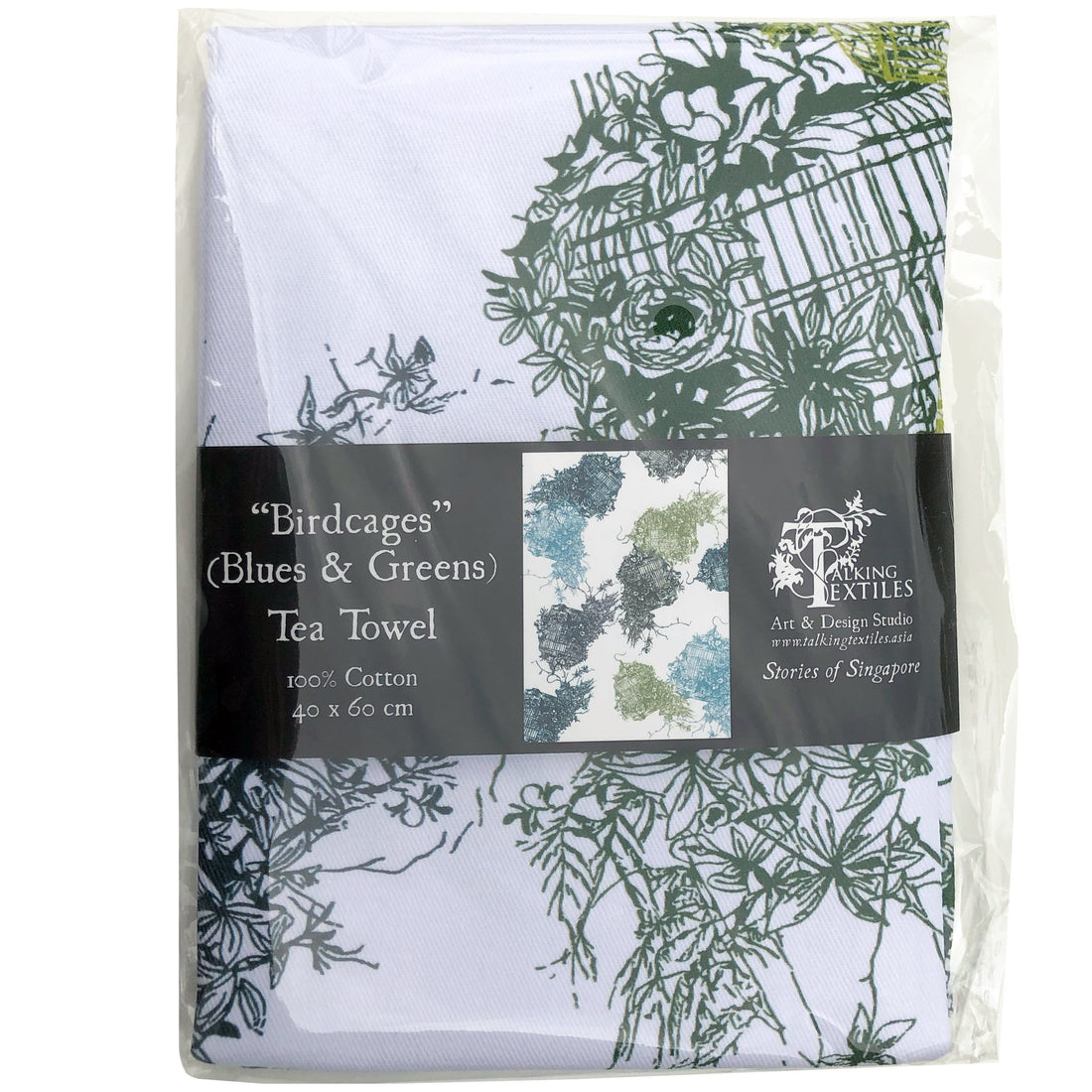 Birdcages Tea Towel