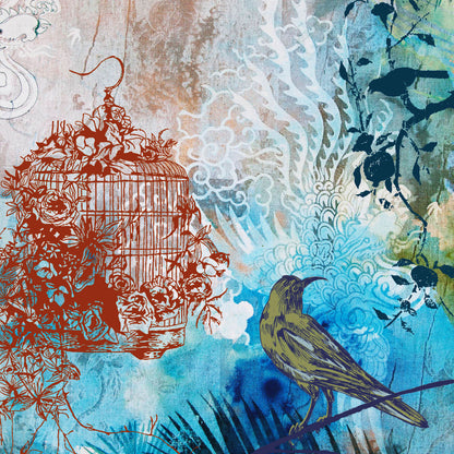 Birds Song Glass Trivet