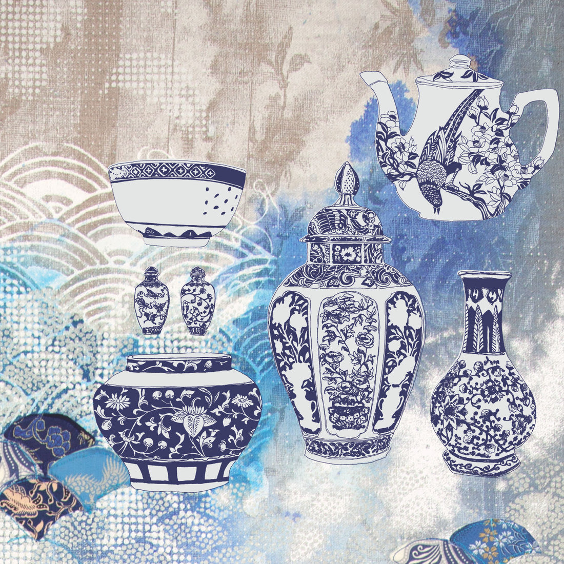 China Blue Glass Trivet