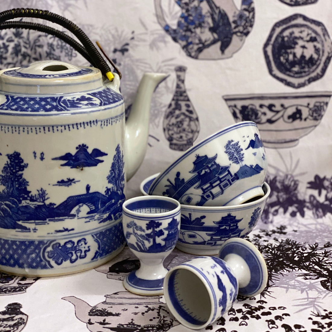 China Blue Tea Towel