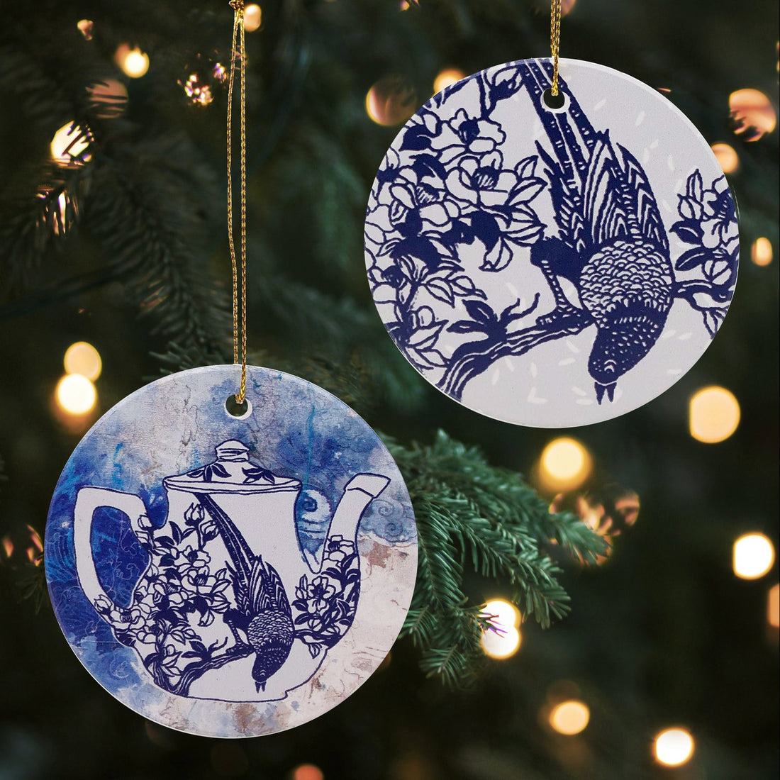 China Blue Ceramic Ornaments