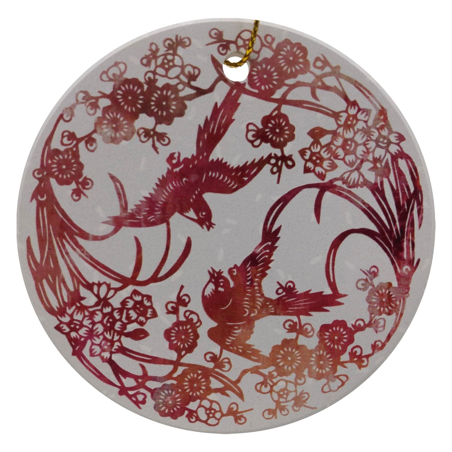 Chinese Paper Cutting Ceramic Ornaments