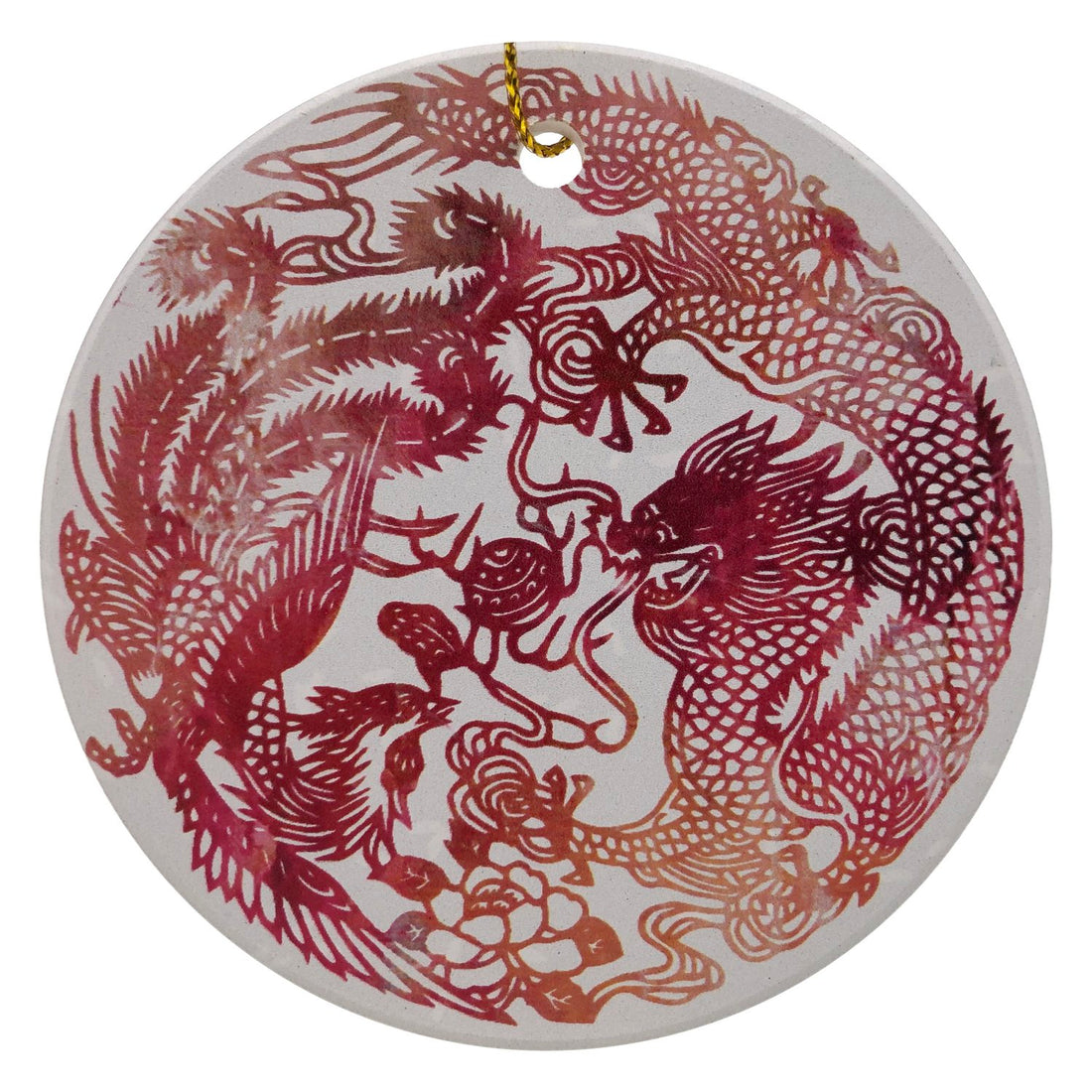 Chinese Paper Cutting Ceramic Ornaments