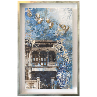 Chinoiserie en Bleu Canvas Print