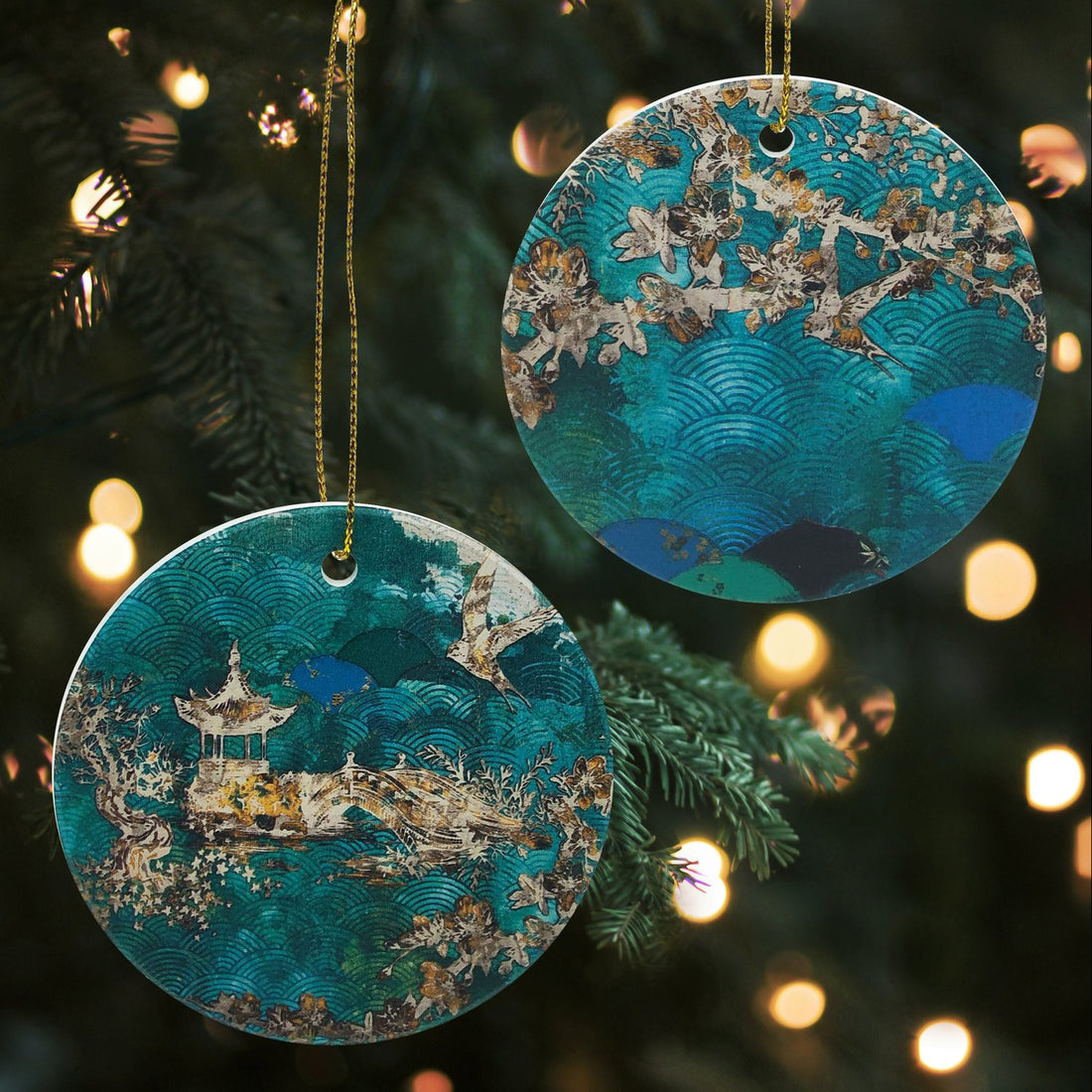 Chinoiserie Ceramic Ornaments