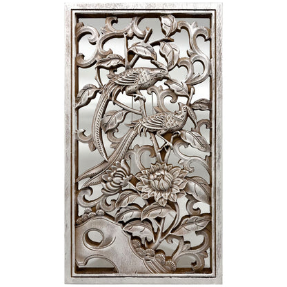 Chrysanthemums Wooden Carving