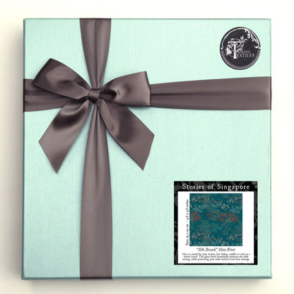 Silk Brocade Glass Trivet