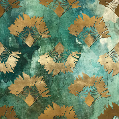 Travellers Palm in Green Glass Trivet