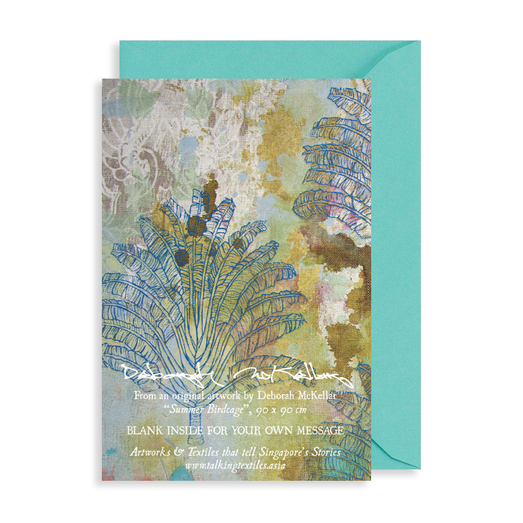Summer Birdcage Greeting Card Small