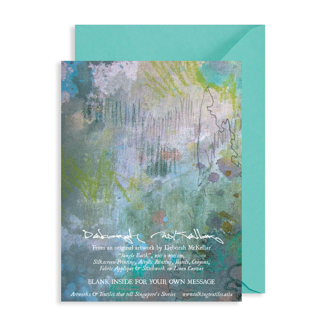 Jungle Batik Greeting Card Large