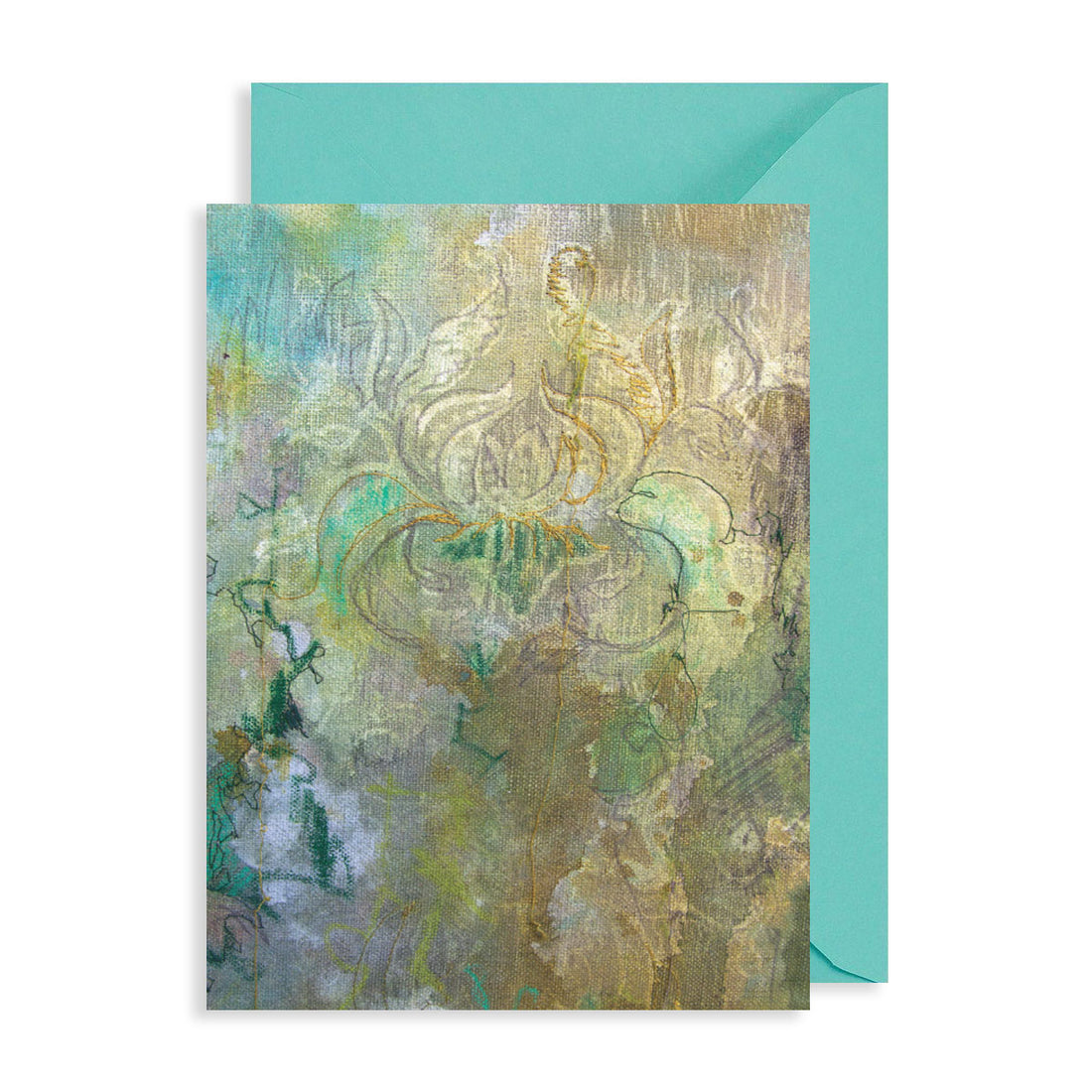 Jungle Batik Greeting Card Large