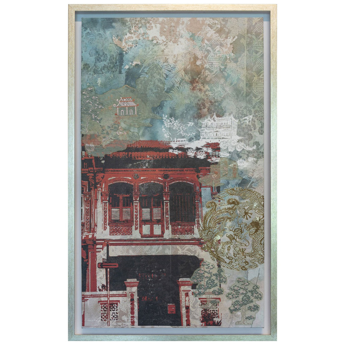 Pagodas &amp; Dragons Hand-finished Print