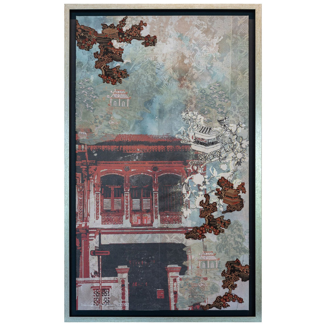 Pagodas &amp; Tea Houses Hand-finished Print
