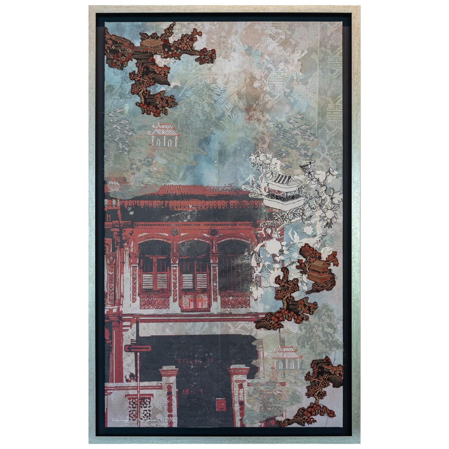 Pagodas &amp; Tea Houses Hand-finished Print