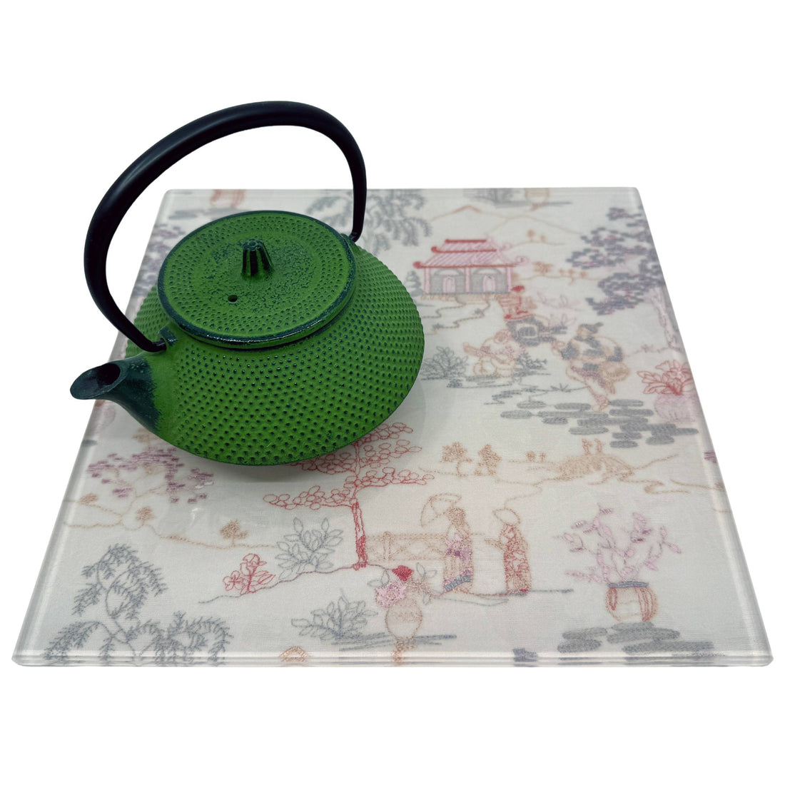 Parasol &amp; Pagoda Glass Trivet
