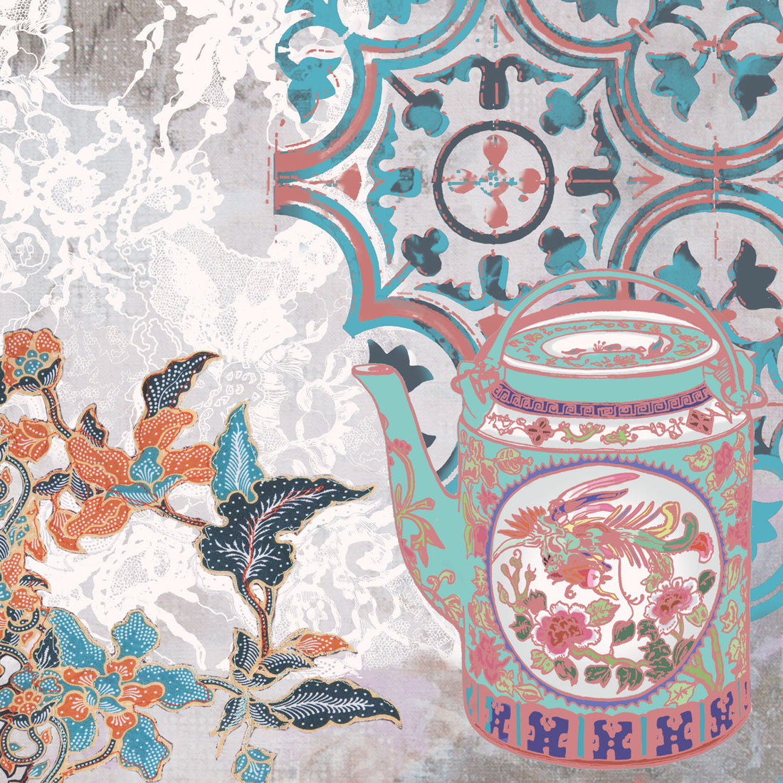 Peranakan Kitchen Glass Trivet