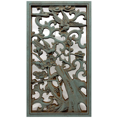 Plum Blossoms Wooden Carving