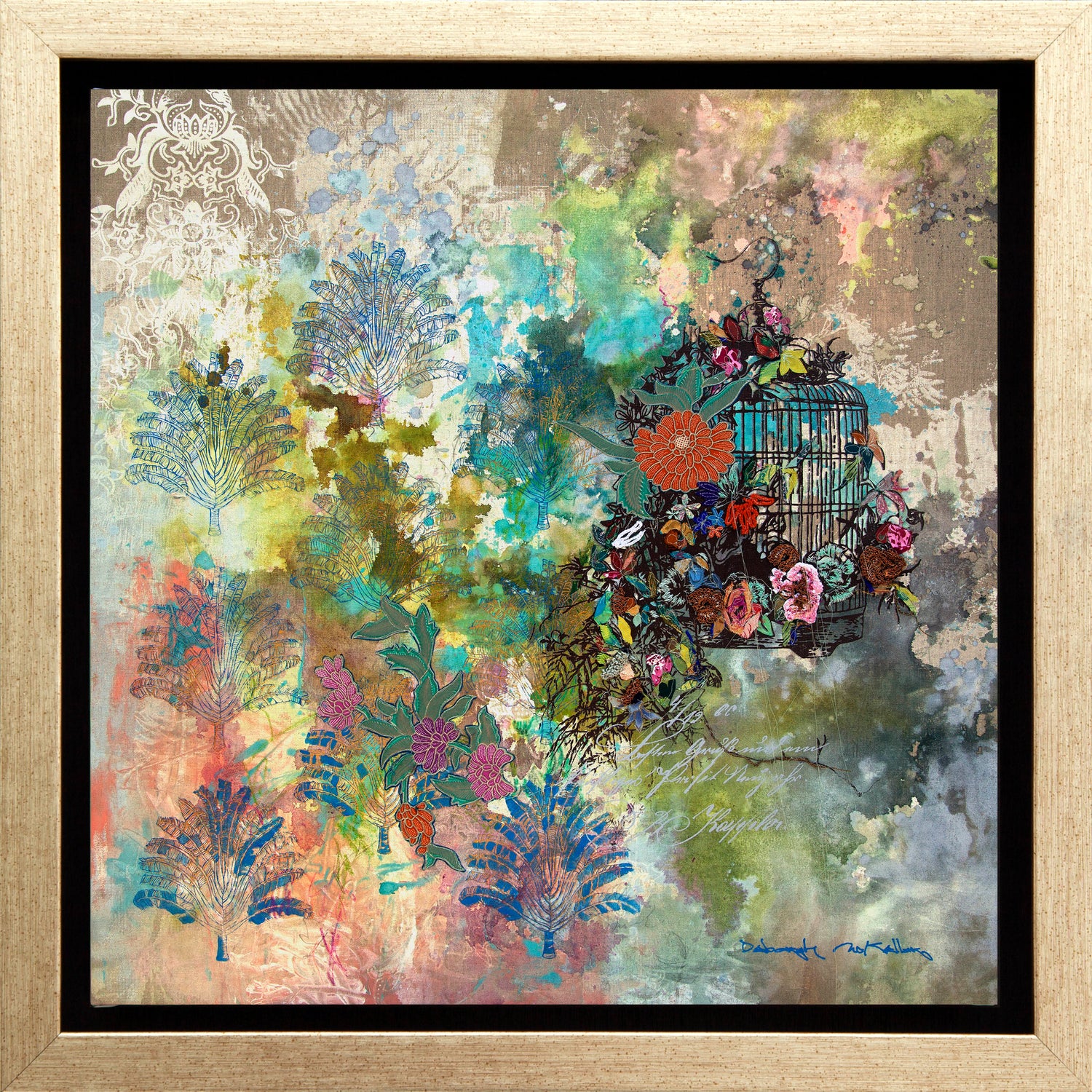 Summer Birdcage Canvas Print