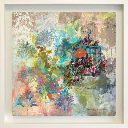 Summer Birdcage Canvas Print (74x74 cm)