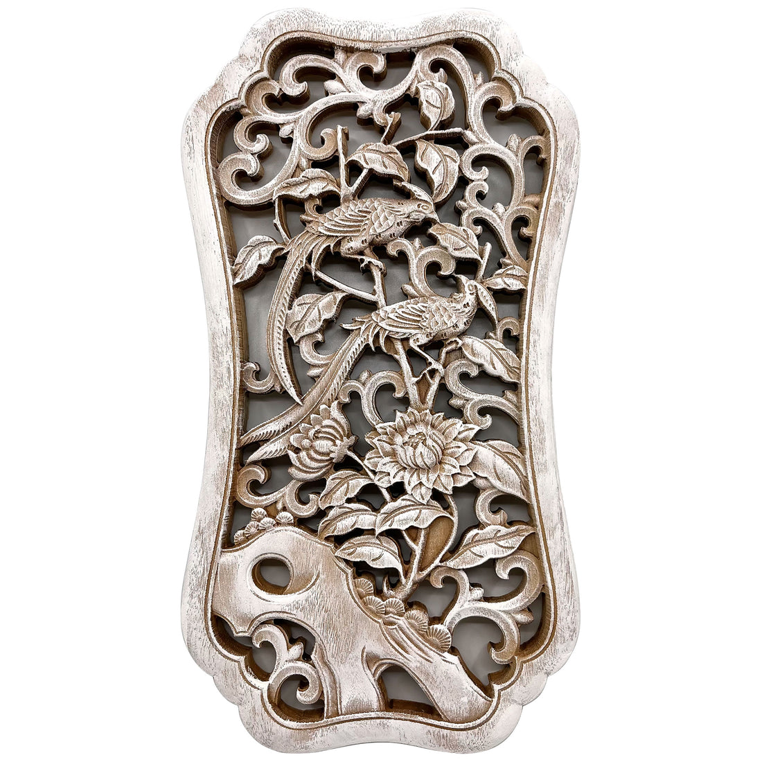 Chrysanthemums Wooden Carving