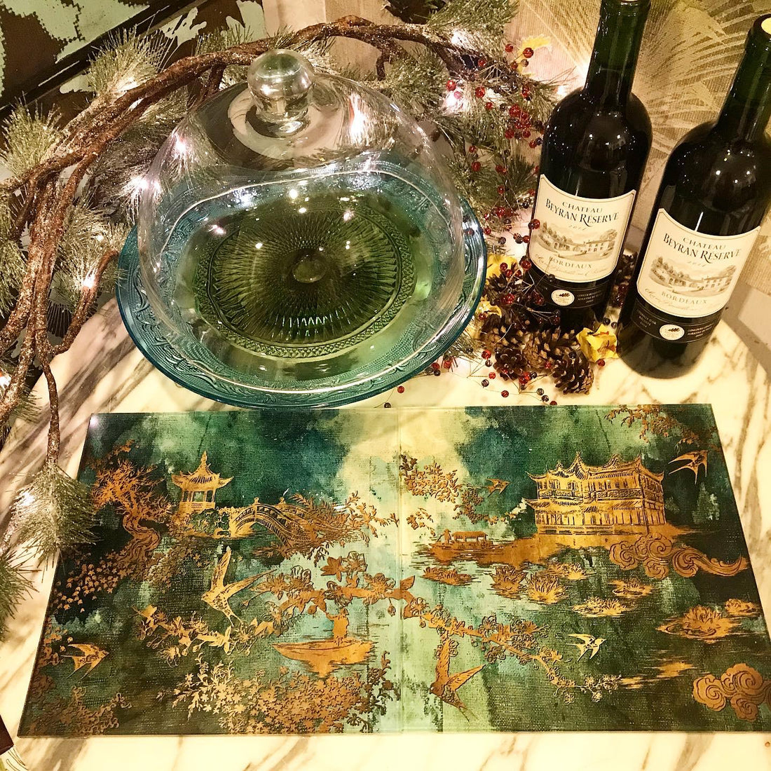 Pagoda Glass Trivet