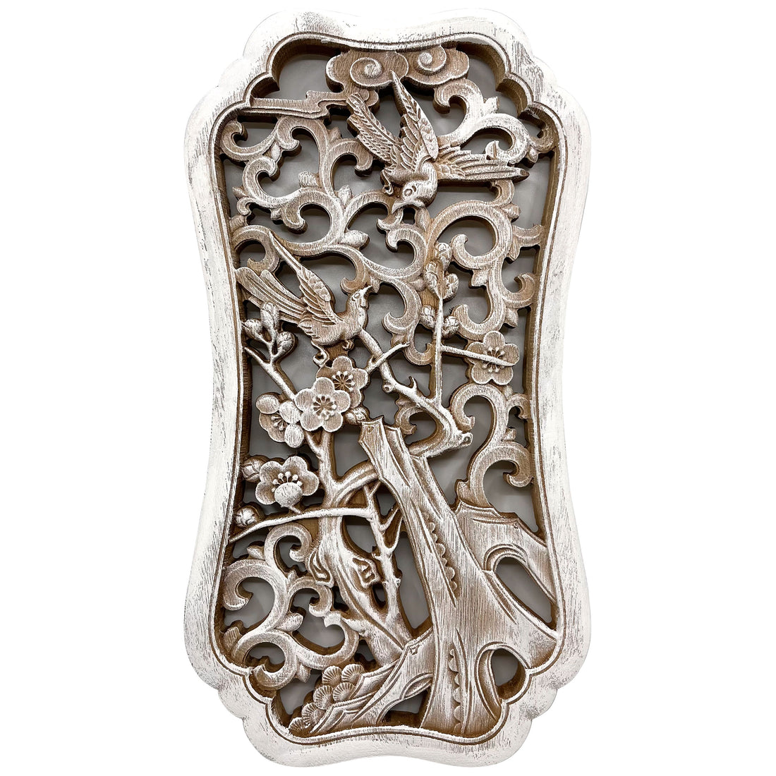 Plum Blossoms Wooden Carving